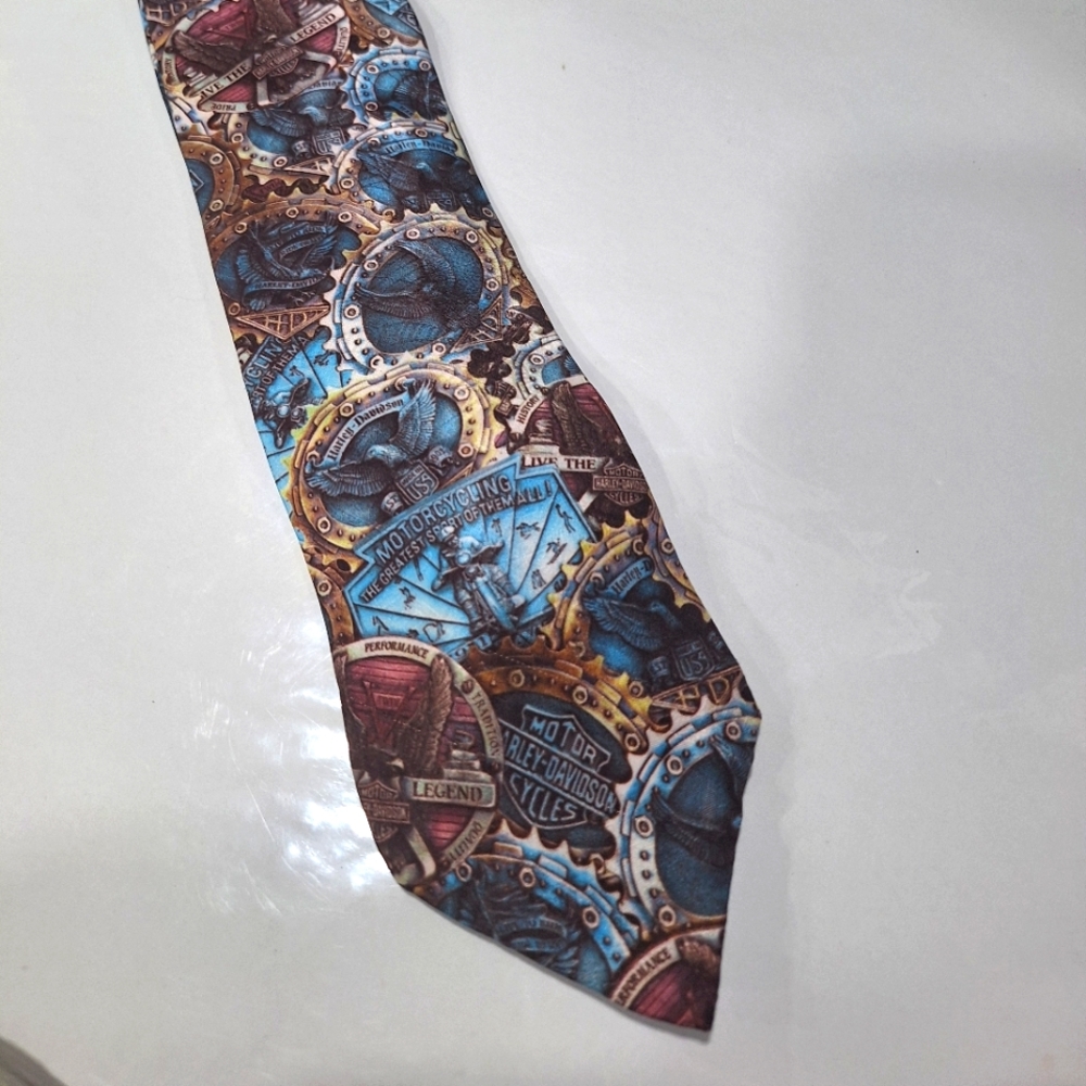 Vintage Harley Davidson Necktie by Ralph Marlin- 1994